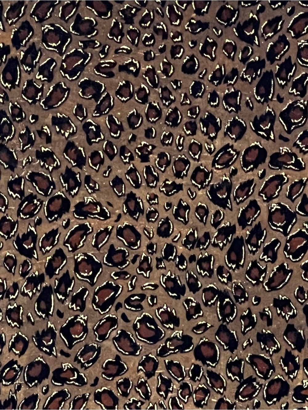 SKEA SHIMMIES Gold Leopard Velvet Cowl Neck Long Sleeve Top Women’s Medium - Picture 7 of 12